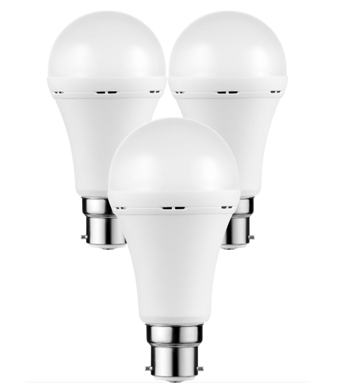 SWITCHED Rechargeable 5W A60 (Bayonet Cap)  B22 LED Light Bulb Warm White/Cool White -3 Pack