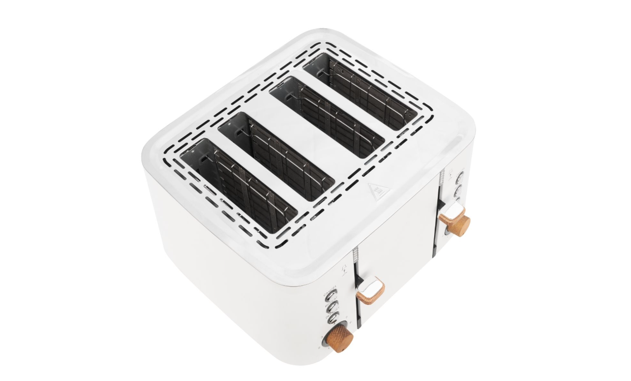 Boden Stark Anson Collection 4 Slice SS Toaster White