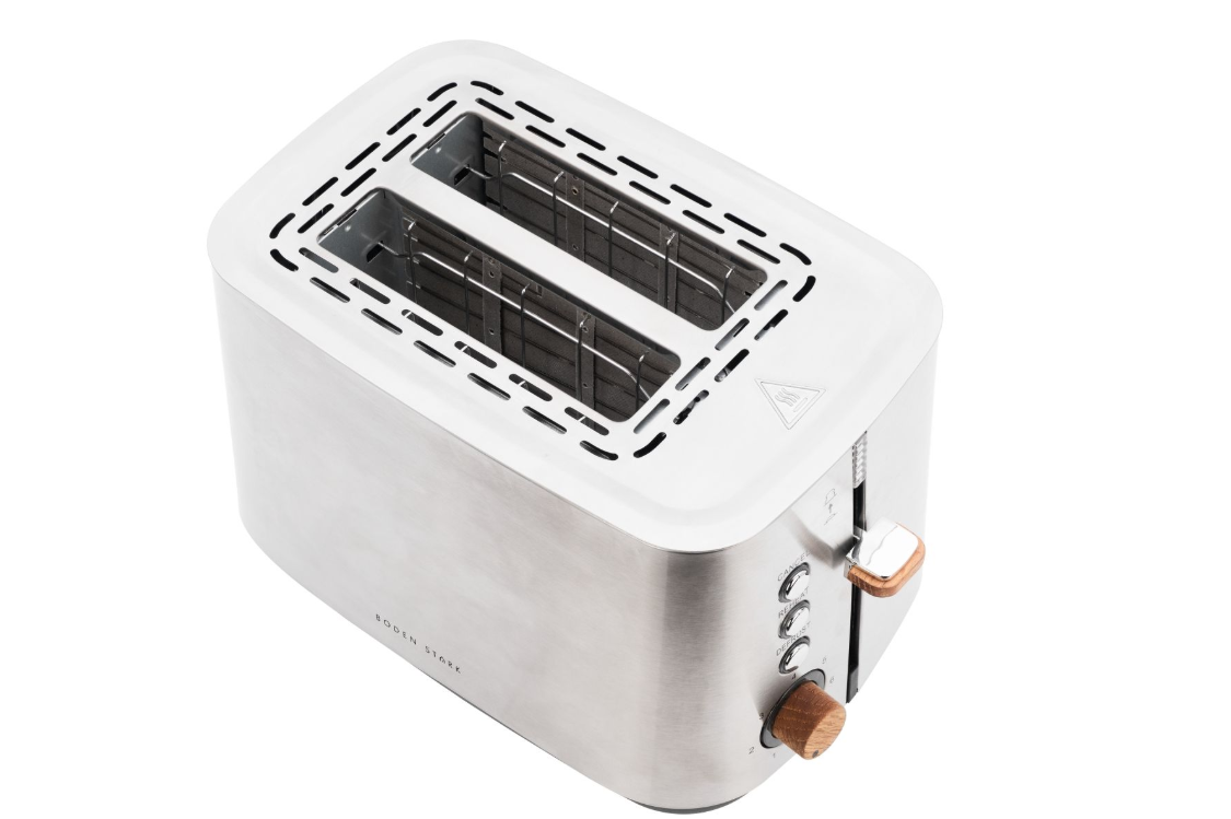 Boden Stark Anson Collection 2 Slice Stainless Steel Toaster