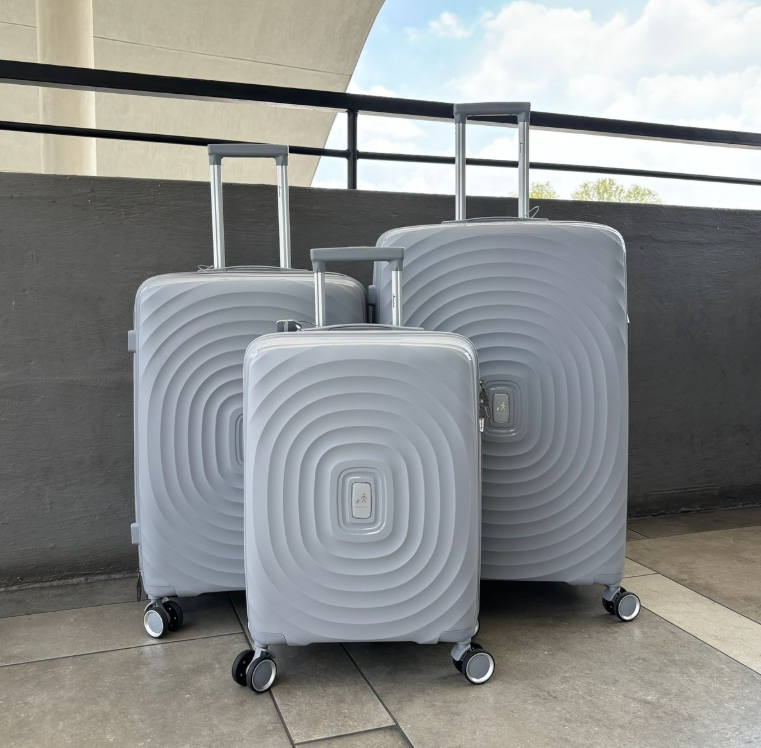 Travelwize Ripple PP 4-Wheel Spinner 55cm Luggage Platinum
