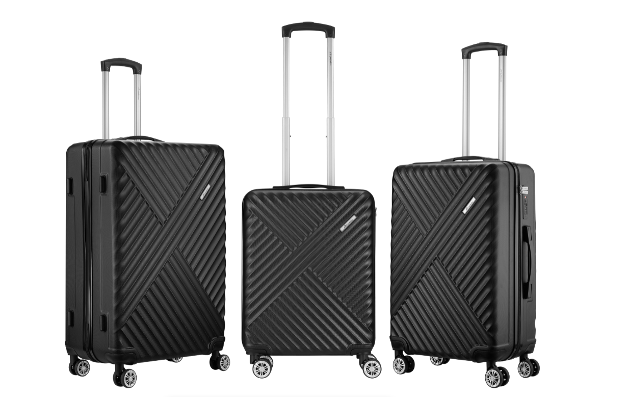 Travelwize Astra ABS 67cm 4-Wheels Spinner Luggage Black