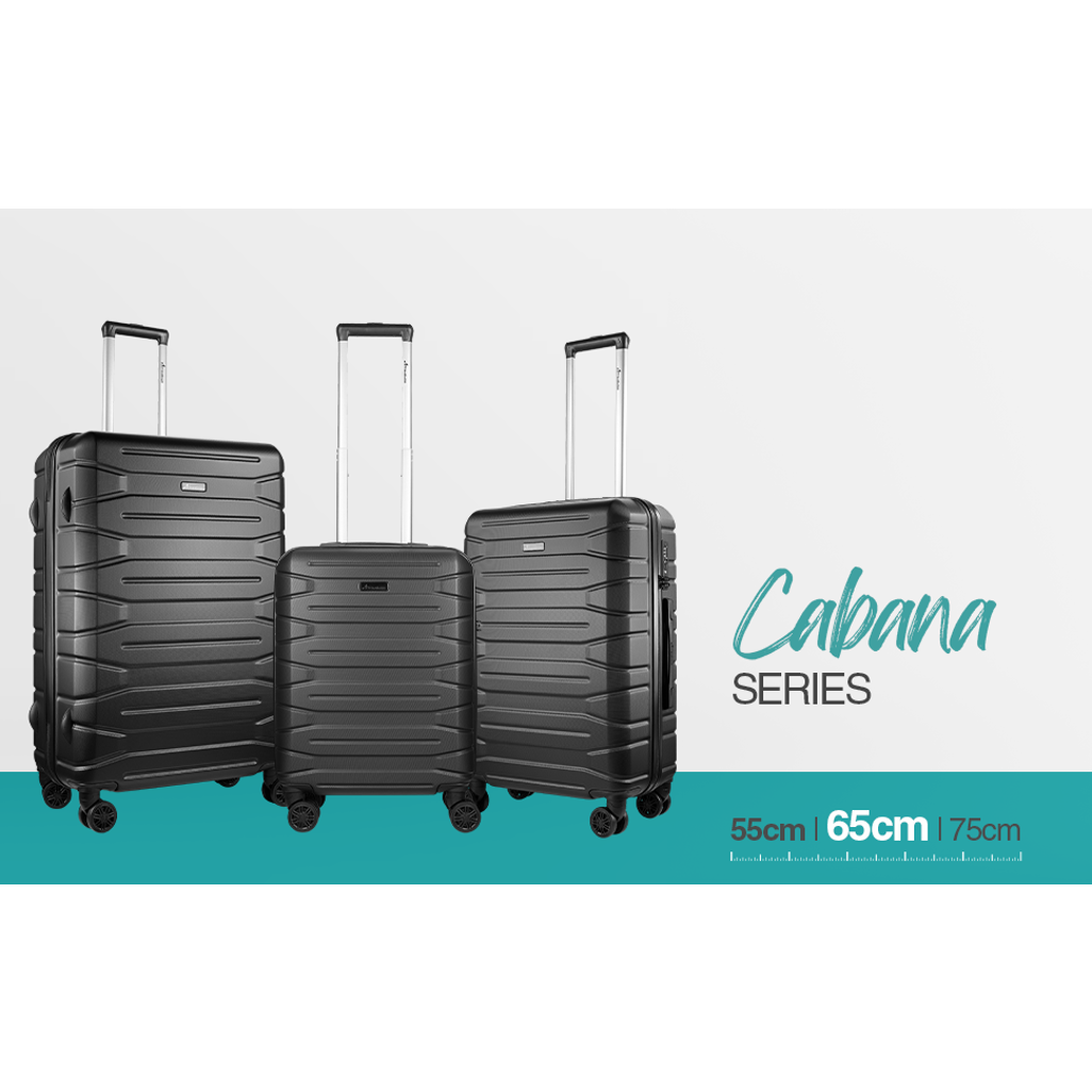 Travelwize Cabana ABS 4-Wheel Spinner 75cm Luggage Platinum