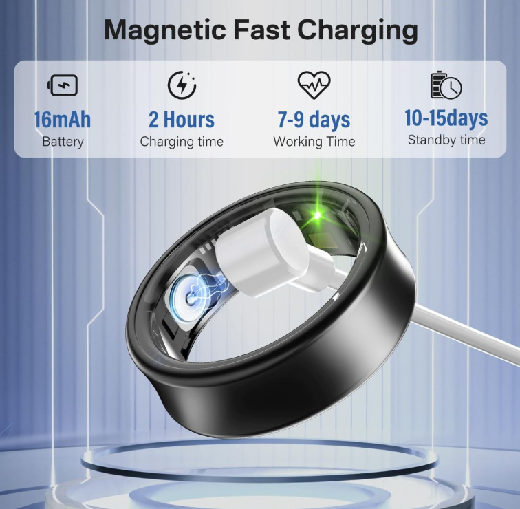Volkano Ring series Smart Ring - black 18.1mm