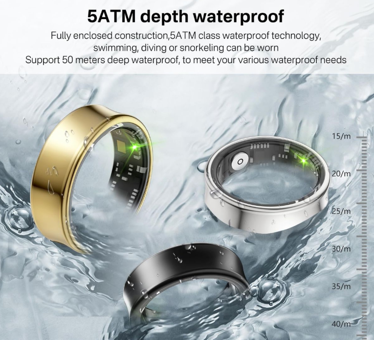 Volkano Ring series Smart Ring - black 18.1mm