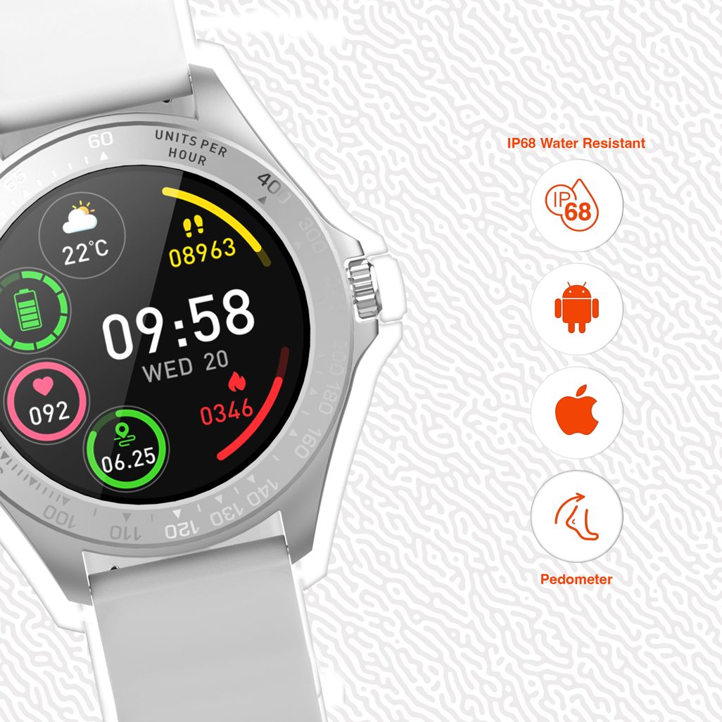 Volkano Vogue series Fashion Smart Watch - White