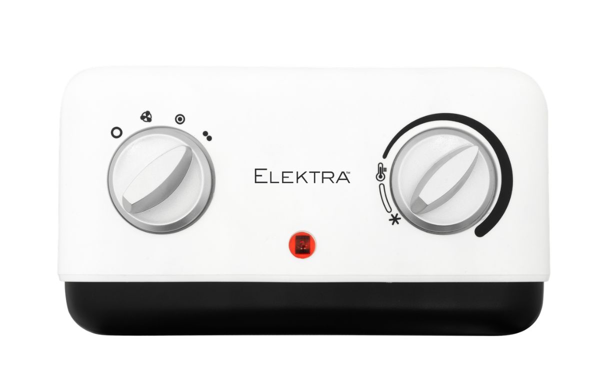 Elektra 1000W Fan Heater With Overheat Protection And Adjustable Thermostat