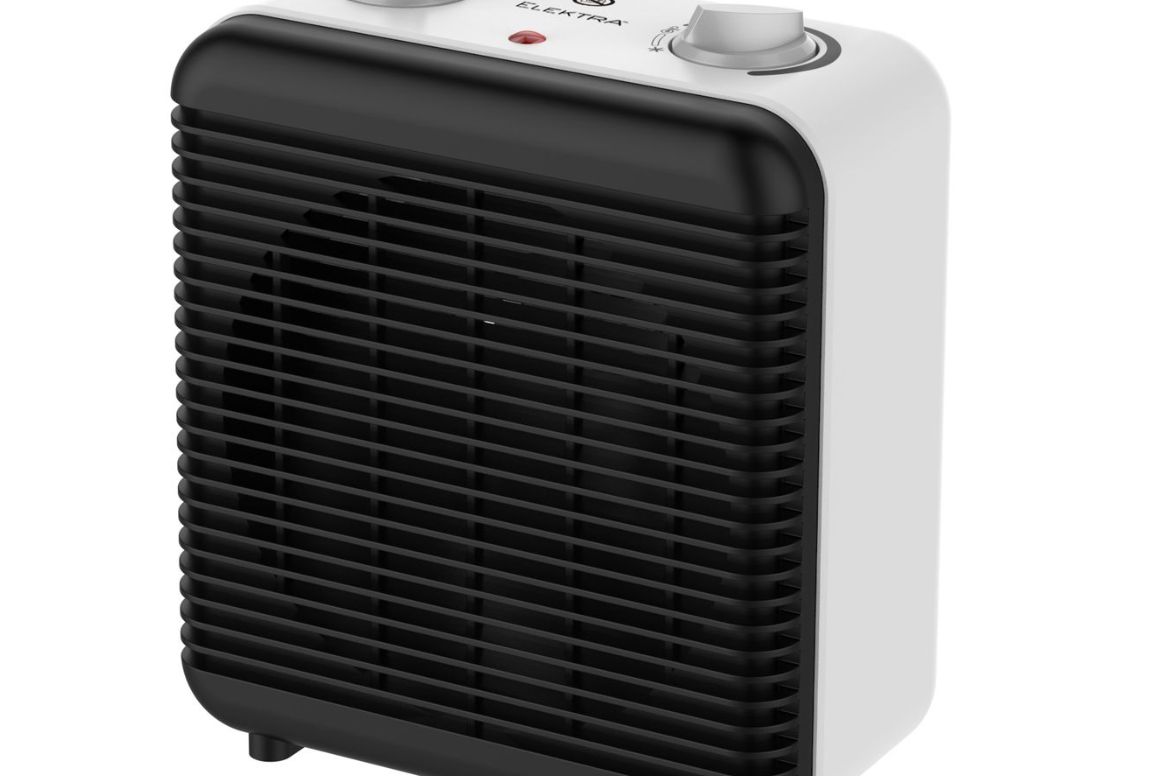 Elektra 1000W Fan Heater With Overheat Protection And Adjustable Thermostat