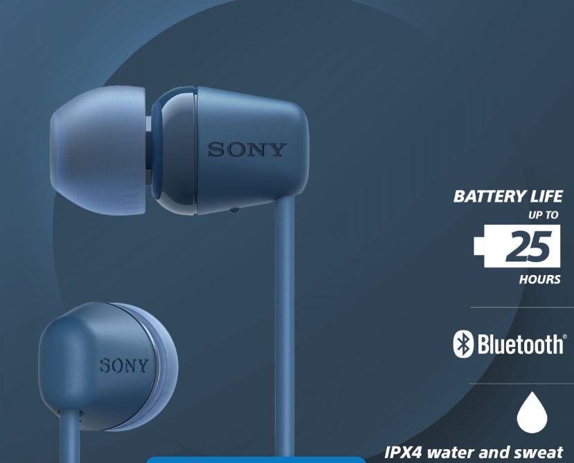 Sony WI-C100 (Blue) Wireless Earphones