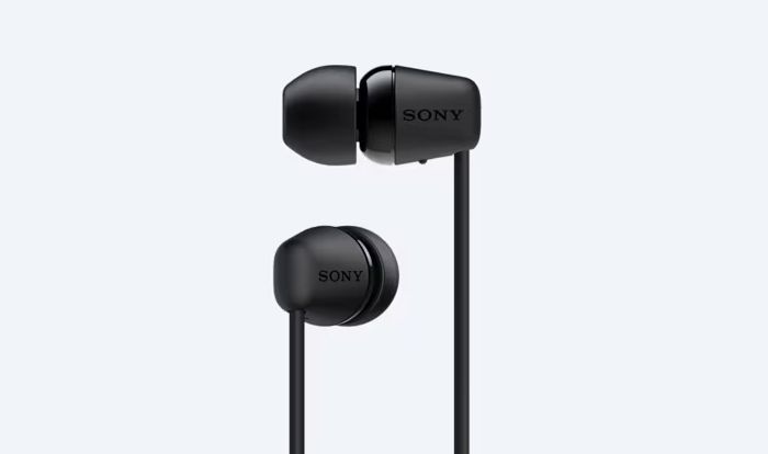 Sony WI-C200 (Black) Wireless Earphones with magnetic housing and matte finish