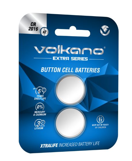 Volkano Extra series CR2016 Pack of 2 Batteries
