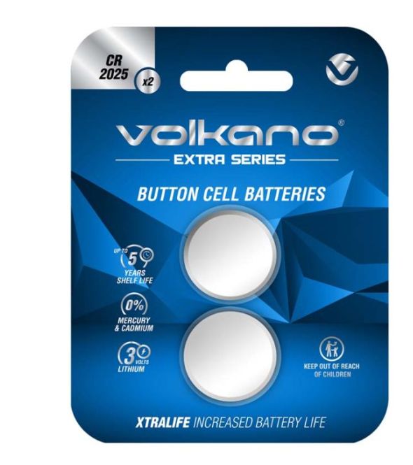 Volkano Extra series CR2025 Pack of 2 Batteries
