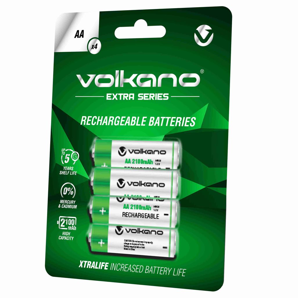 Volkano Extra series Rechargeable Batteries AA pack of 4