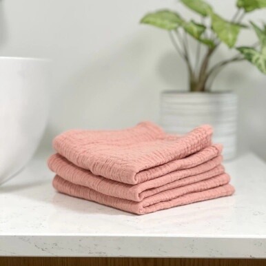 Ohbubs Washcloth 3pk - Dusty Pink