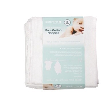Baby First Cloth Nappies 6pk