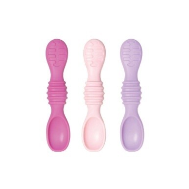 Bumkins Silicone Dipping Spoon 3pk - Lollipop Pink