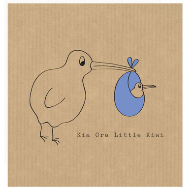Kia Ora Little Kiwi Card - Blue