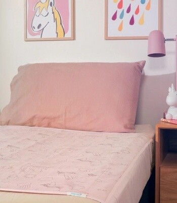 Brolly Sheet King Single - Dusty Rose Unicorn