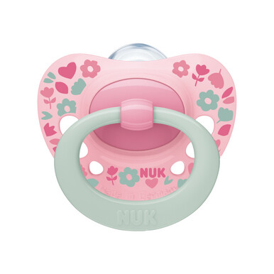NUK Silicone Signature Soother - Flower, Size: Size 2 (6-18 months)