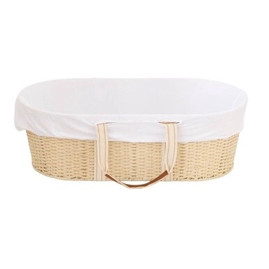 Nestling Moses Basket Jersey Liner - White
