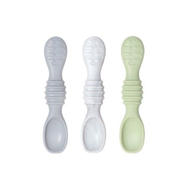 Bumkins Silicone Dipping Spoon 3pk - Taffy Grey