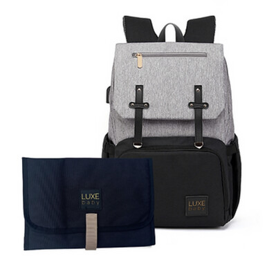 Luxe Baby Nappy Backpack - Black
