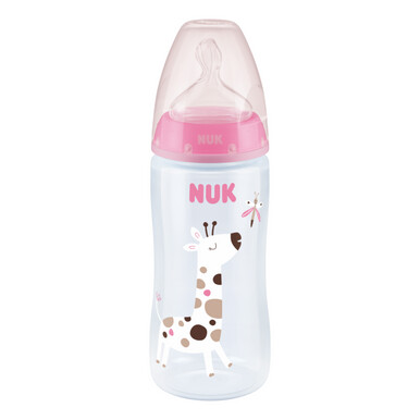 NUK First Choice Plus Baby Bottle 300ml - Pink