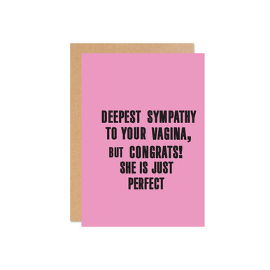 Viva La Vulva Greeting Card - Deepest Sympathy To Your Vagina