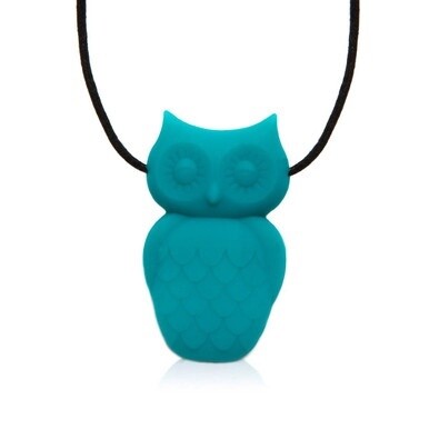 Jellystone Chew Necklace - Owl Turquoise