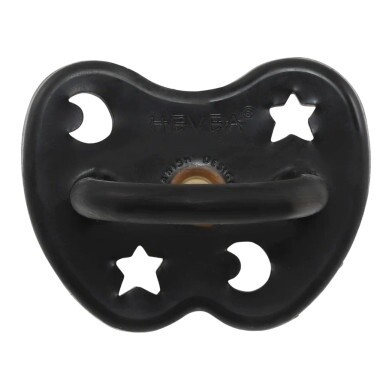 Hevea Natural Rubber Pacifier 3-36m Orthodontic - Outer Space Black