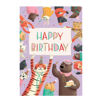 Happy Birthday Greeting Card - Party