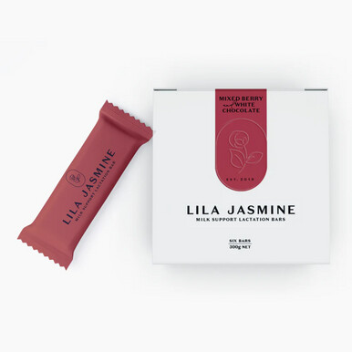 Lila Jasmine Lactation Bars - Berry &amp; White Chocolate