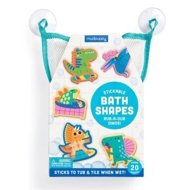 Mudpuppy Stickable Foam Bath Shapes - Rub-a-Dub Dinos
