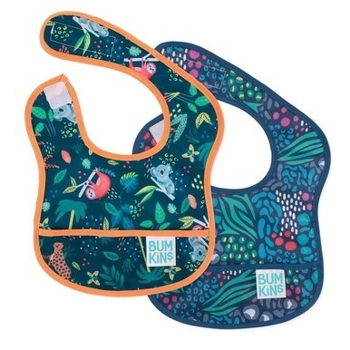 Bumkins Starter Bib 2pk - Jungle