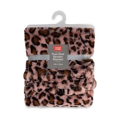 Weego Amigo Pom Pom Blanket - Leopard