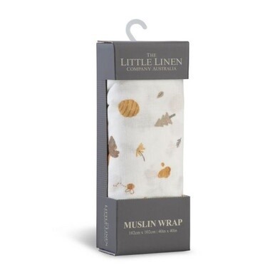 Little Linen Muslin Wrap - Nectar Bear