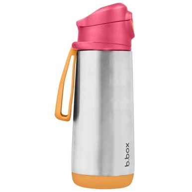 b.box Insulated Sport Spout Bottle 500ml  - Strawberry Shake