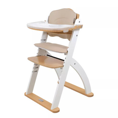 Babyhood Ava High Chair - White/Beech