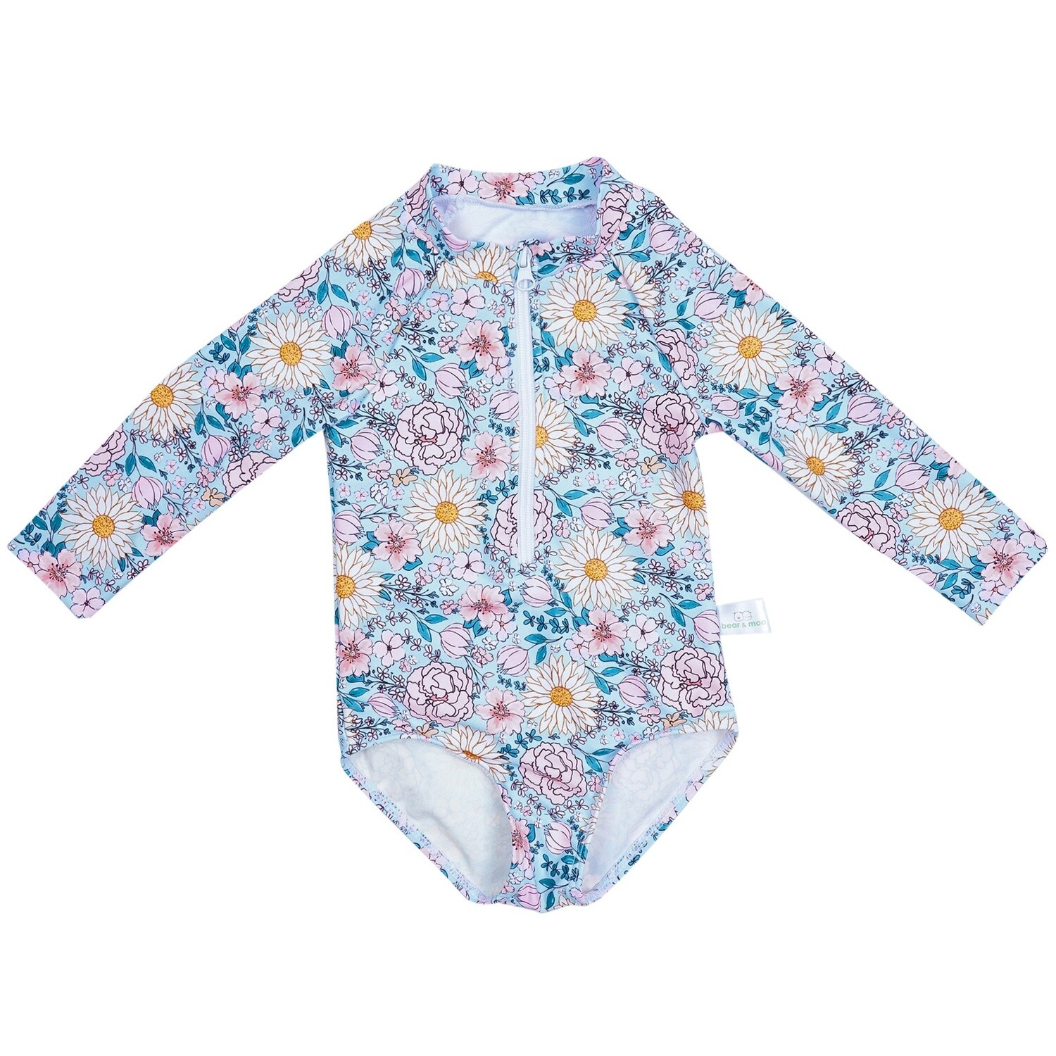 Bear &amp; Moo Swimwear - Harper Swimsuit, Style: Boho Floral, Size: 3-6 months