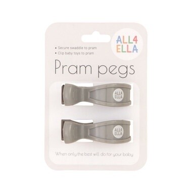 All4Ella Pram Pegs - Grey