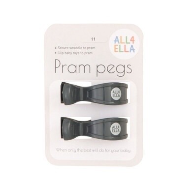 All4Ella Pram Pegs - Charcoal