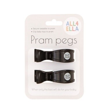 All4Ella Pram Pegs - Black