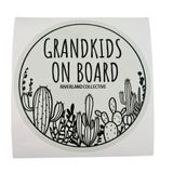 Grandkids on Board Car Sticker - Cactus