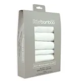 Little Bamboo Muslin Wash Cloths 6pk - Natural