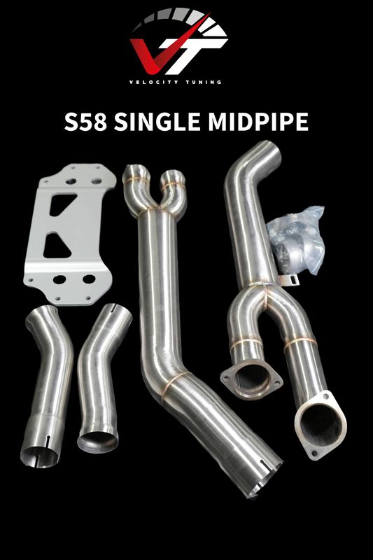 S58 G80 G82 G87 M2 M3 M4 / X3M LCI Single Midpipe (res or non res)