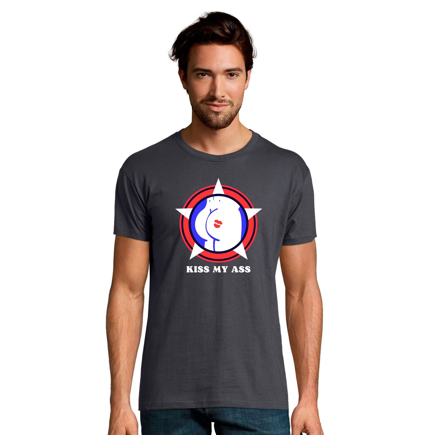 Camiseta Wood color gris oscuro
