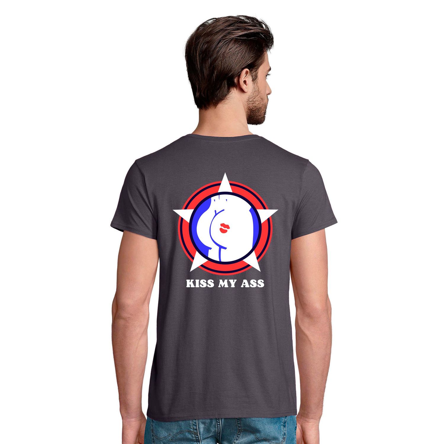 Camiseta Wolf color gris oscuro