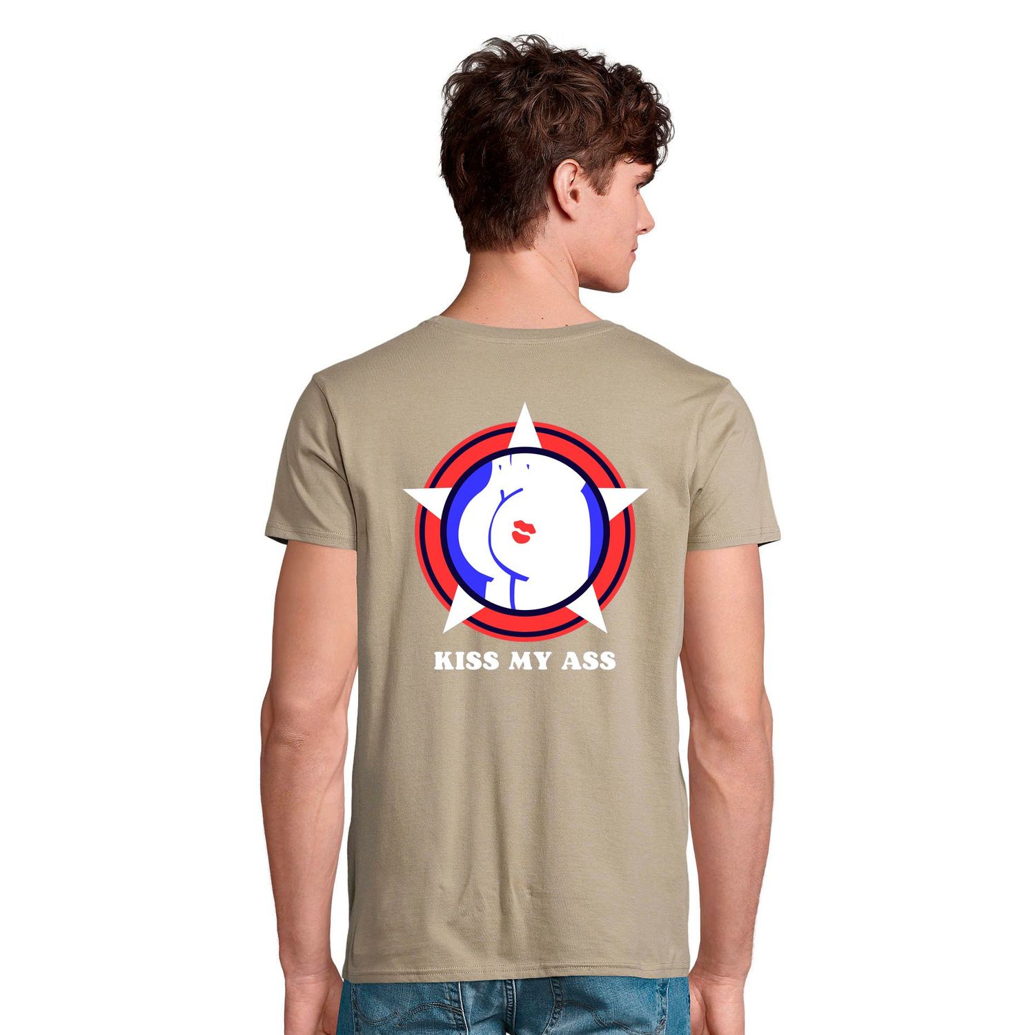 Camiseta Wolf color caqui