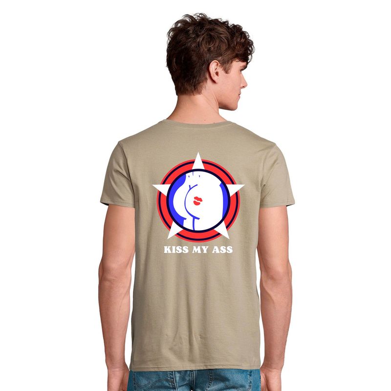 Camiseta Wolf color caqui