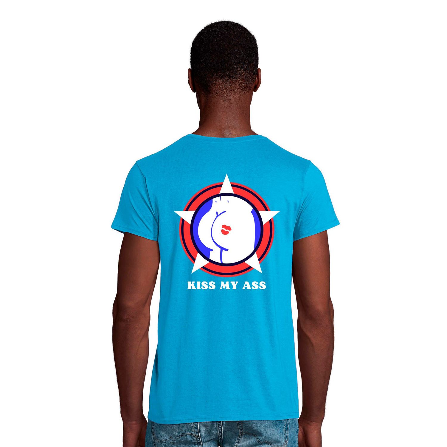 Camiseta Wolf color celeste
