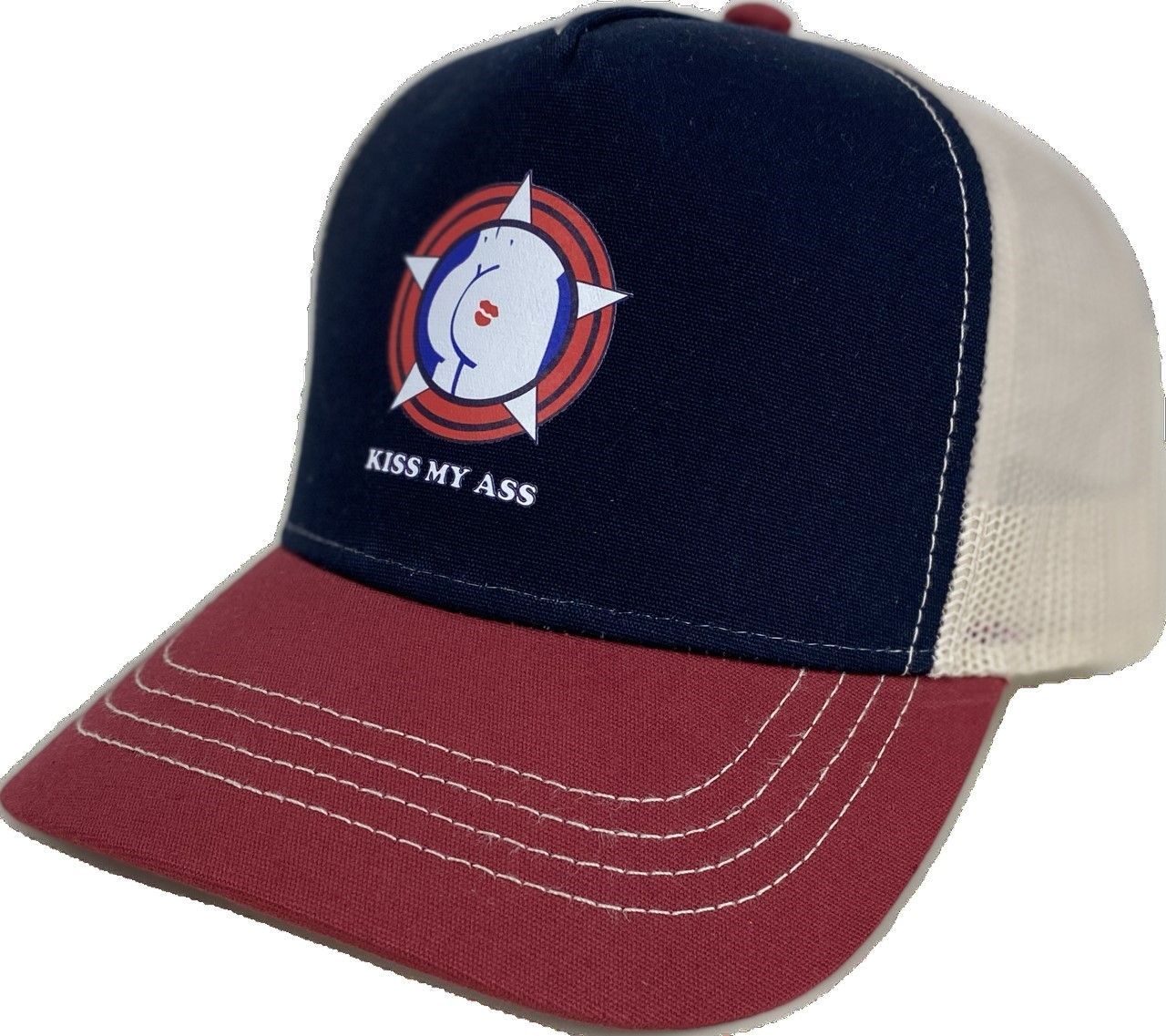 Gorra Viper color rojo, azul marino y beige